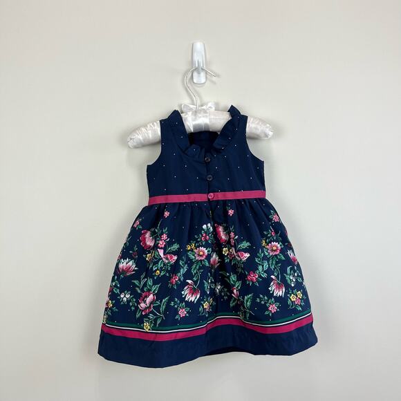 Janie and Jack Floral Border Dress 3-6 Months - Picture 1 of 6